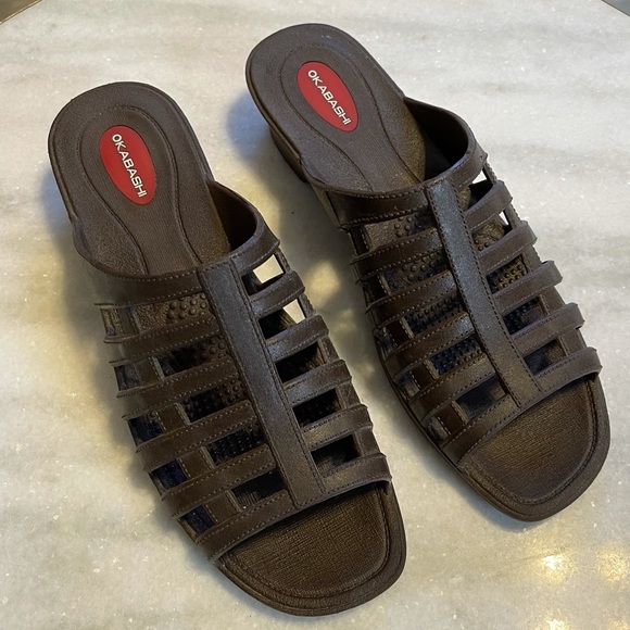 Okabashi | Shoes | Okabashi Sienna Brown Strappy Sandals Ml | Poshmark
